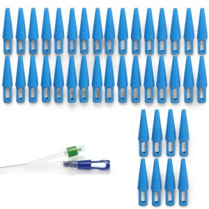 40 Sets Catheter Plugs - Catheter Plug Adapter - Urethral Catheter Supplies-0