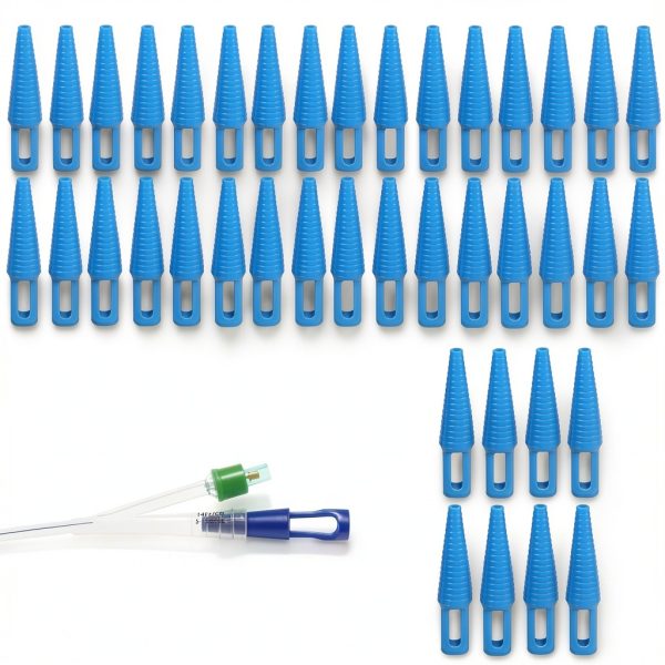 40 Sets Catheter Plugs - Catheter Plug Adapter - Urethral Catheter Supplies-0