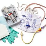 Medline Silicone-Elastomer Coated Latex Foley Catheter Tray with Drain Bag, 18 Fr, 10 mL, Antireflux Tower, Case of 10 Each-0