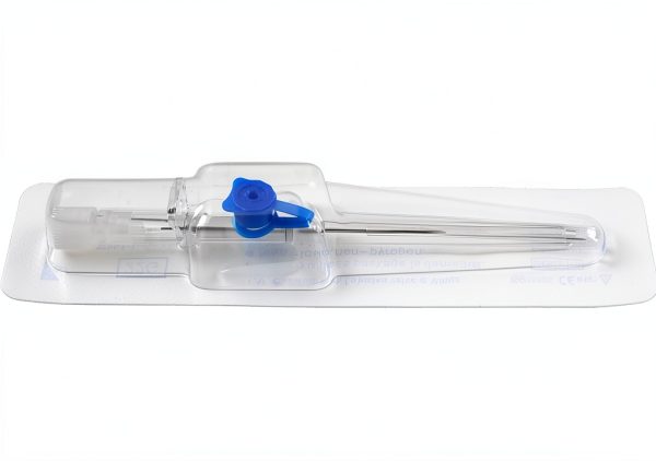 Disposable I.V. Cannula Injection Catheter Winison 22G Blue with Wing-2