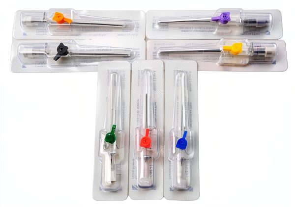 Disposable I.V. Cannula Injection Catheter Winison 22G Blue with Wing-4