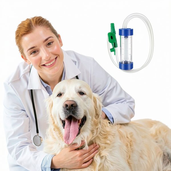 Eaasty 2 Pcs Mucus Trap for Puppies Suction Catheter Suction Device with Mucus Trap for Extracting Liquid or Mucous from Animal's Nose and Mouth for Small Animal, 25 Ml, 12 FR-3