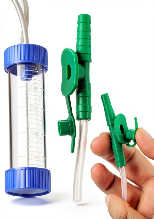 Eaasty 2 Pcs Mucus Trap for Puppies Suction Catheter Suction Device with Mucus Trap for Extracting Liquid or Mucous from Animal's Nose and Mouth for Small Animal, 25 Ml, 12 FR-5