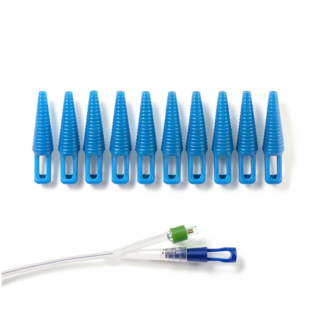 blue catheter plug